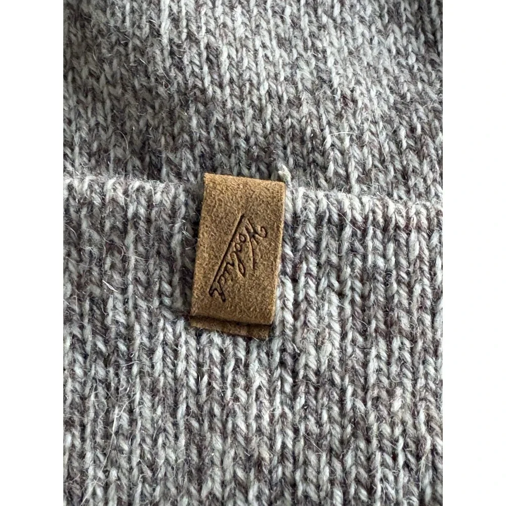 Tan Khaki Woolrich Wool Blend Beanie Hat Knit Cap Warm‎ Lined Unisex One Size